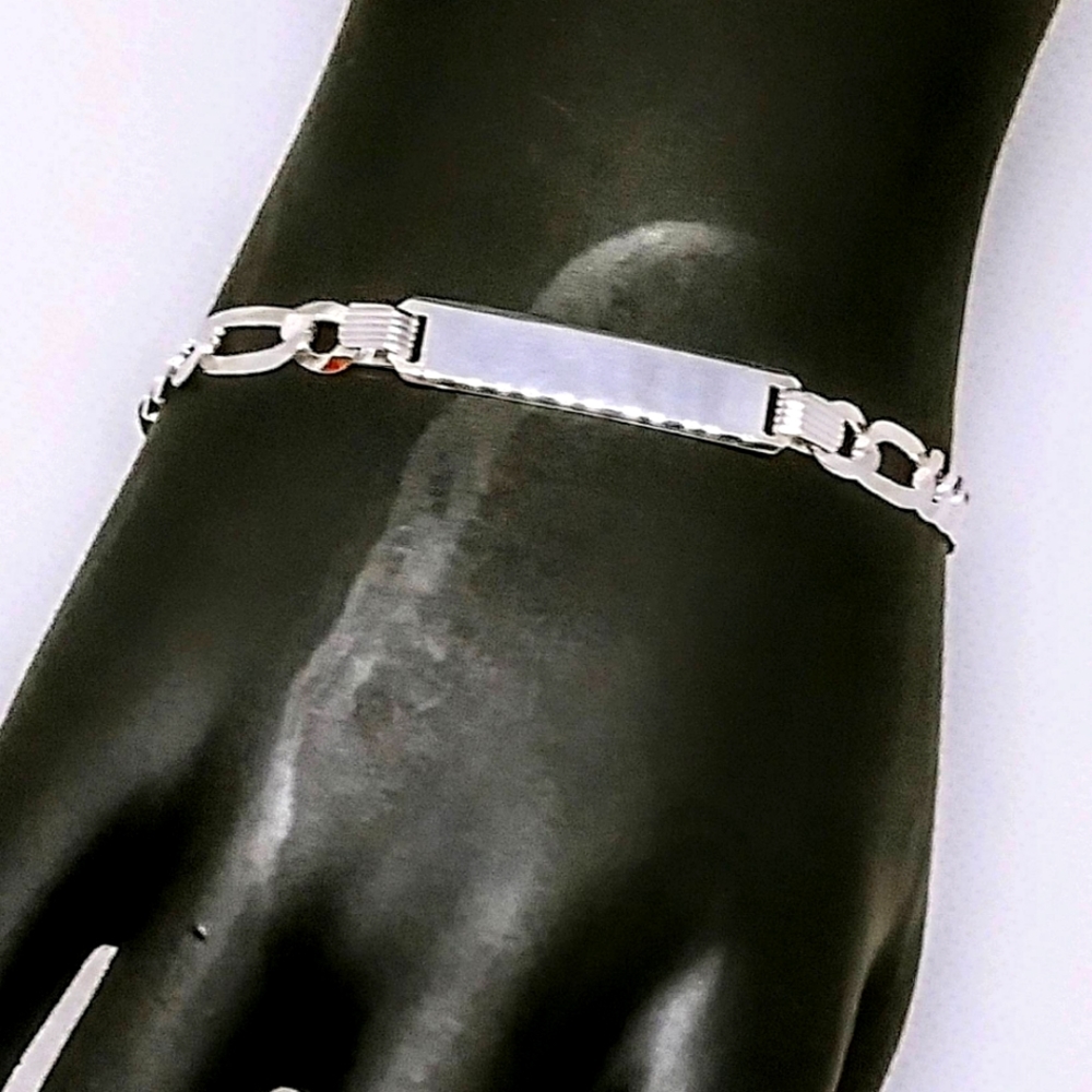 8 inch sterling silver ID bracelets